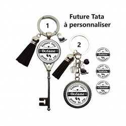 Porte clés future tata formidable, qui déchire, géniale, pour la vie à personnaliser