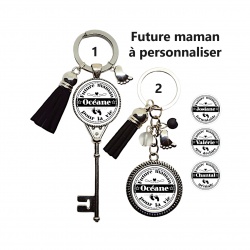 Porte clés future maman formidable, qui déchire, géniale, pour la vie à personnaliser