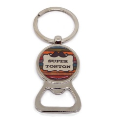 Porte clés décapsuleur "Super tonton"
