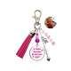 Porte clés recto-verso "Je t'aime marraine de tout mon coeur" personnalisable