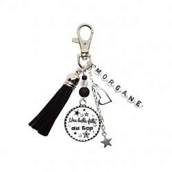 Porte clés ou bijou de sac "Une belle-fille au top" personnalisable