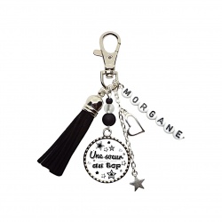 Porte clés ou bijou de sac "Une soeur au top" personnalisable