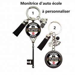 Porte clés Monitrice d'auto école géniale à personnaliser