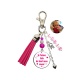 Porte clés ou bijou de sac "Je t'aime tata de tout mon coeur" personnalisable recto verso