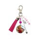 Porte clés ou bijou de sac "Je t'aime tata de tout mon coeur" personnalisable recto verso
