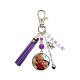 Porte clés ou bijou de sac "Je t'aime tata de tout mon coeur" personnalisable recto verso
