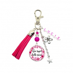 Porte clés ou bijou de sac "Une super belle-soeur" personnalisable