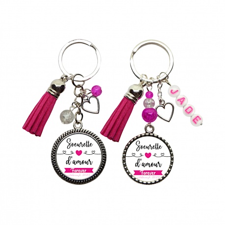 Porte clés "Soeurette d'amour forever"