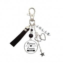 Porte clés "Marraine d'amour forever" personnalisable