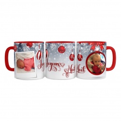 Mug céramique Joyeux Noël personnalisable avec votre photo
