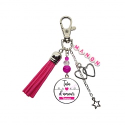 Porte clés "Tata d'amour forever" personnalisable