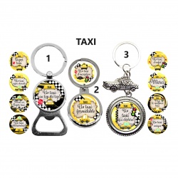Porte clés, décapsuleur Taxi, 12 modèles au choix