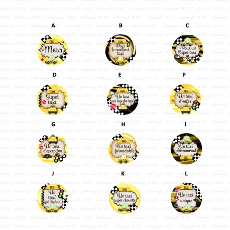Porte clés taxi à personnaliser