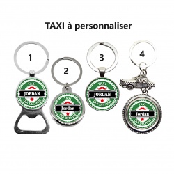 Porte clés, décapsuleur Taxi qui déchire" personnalisable