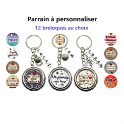 Porte clés parrain personnalisable