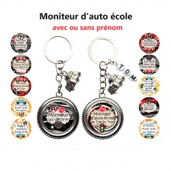 Porte clés Moniteur d'auto école personnalisable