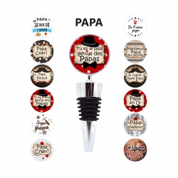 Bouchon de bouteille PAPA, 12 modèles au choix