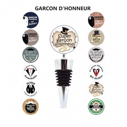 Bouchon de bouteille garçon d'honneur, 12 modèles au choix