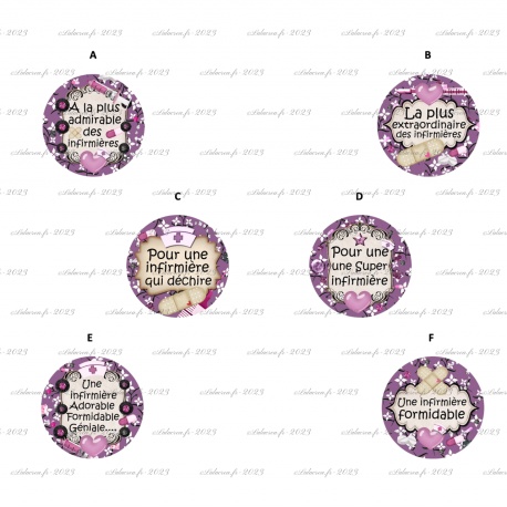 Porte-clés ou bijou de sac infirmière personnalisable