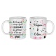 Mug céramique Le hasard nous a fait collègues, le plaisir et la vie nous ont fait amies personnalisable