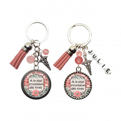 Porte clés "A la plus formidable des kinés" personnalisable