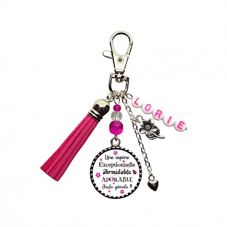 Porte clés, bijou de sac, Une copine exceptionnelle, formidable, adorable, juste géniale !! personnalisable