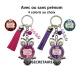 Porte clés "Pour une chouette secrétaire" personnalisable