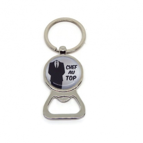 Porte clés décapsuleur "Chef au top"