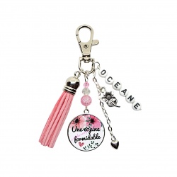 Porte-clés ou bijou de sac "Une copine formidable" personnalisable