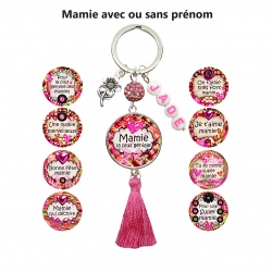Porte clés mamie personnalisable ou non au prénom de votre choix