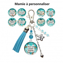 Porte clés ou bijou de sac mamie à personnaliser au prénom de votre choix