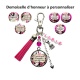Porte clés demoiselle d'honneur à personnaliser