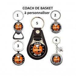 Porte clés, décapsuleur Coach de basket à personnaliser