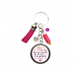 Porte clés Merci de t'occuper de moi à la garderie à personnaliser