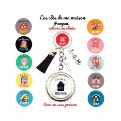 Porte clés "Les clés de ma maison" 12 modèles au choix