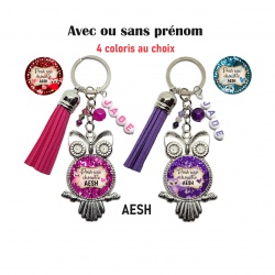 Porte clés Pour une chouette AESH personnalisable