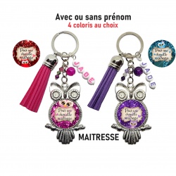 Porte clés Pour une chouette maîtresse personnalisable