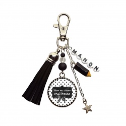 Porte clés ou bijou de sac Pour ma super maîtresse personnalisable