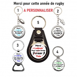 Porte clés, Décapsuleur Merci pour cette année de rugby personnalisable