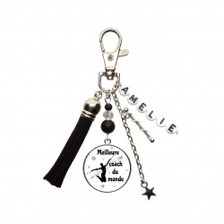 Porte clés Une super coach de twirling personnalisable