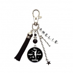 Porte clés Une super coach de twirling personnalisable