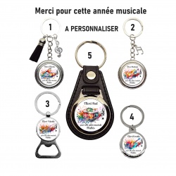 Porte clés, Décapsuleur Merci pour cette année musicale personnalisable