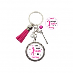 Porte clés Une super coach de twirling  personnalisable
