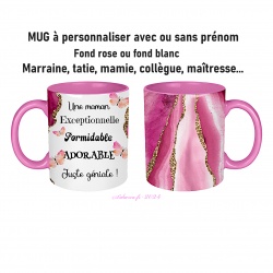 Mug céramique à personnaliser Une mamie Exceptionnelle, Formidable, Adorable, juste géniale
