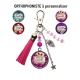 Porte clés ou bijou de sac "Pour une chouette Orthophoniste" personnalisable