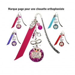 Marque-pages Pour une chouette orthophoniste, 4 coloris au choix