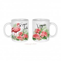 Mug  personnalisable Super Aesh thème flamand rose