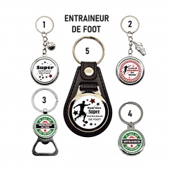 Porte clés, décapsuleur Entraineur de foot