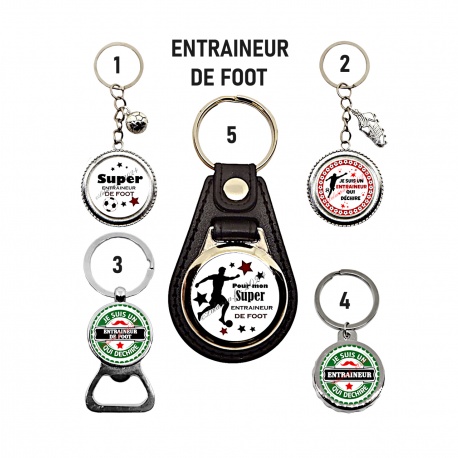 Porte clés, décapsuleur Entraineur de foot