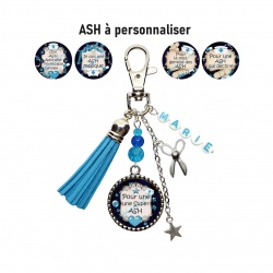 Porte-clés ou bijou de sac ASH personnalisé